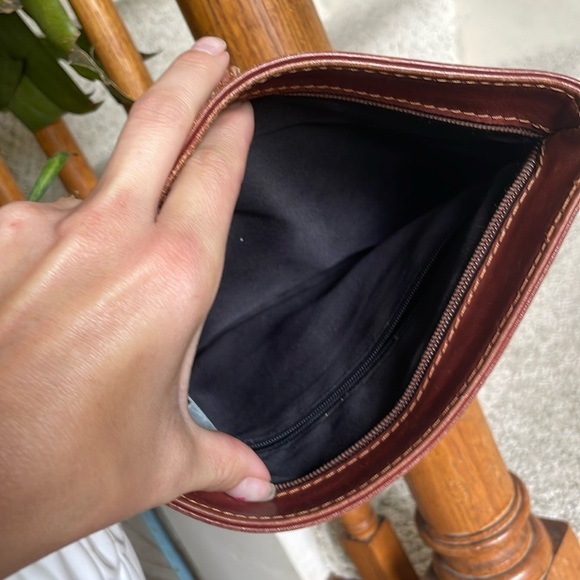 Vera Pelle Vintage Genuine Leather Green Brown Purse - Picture 10 of 13